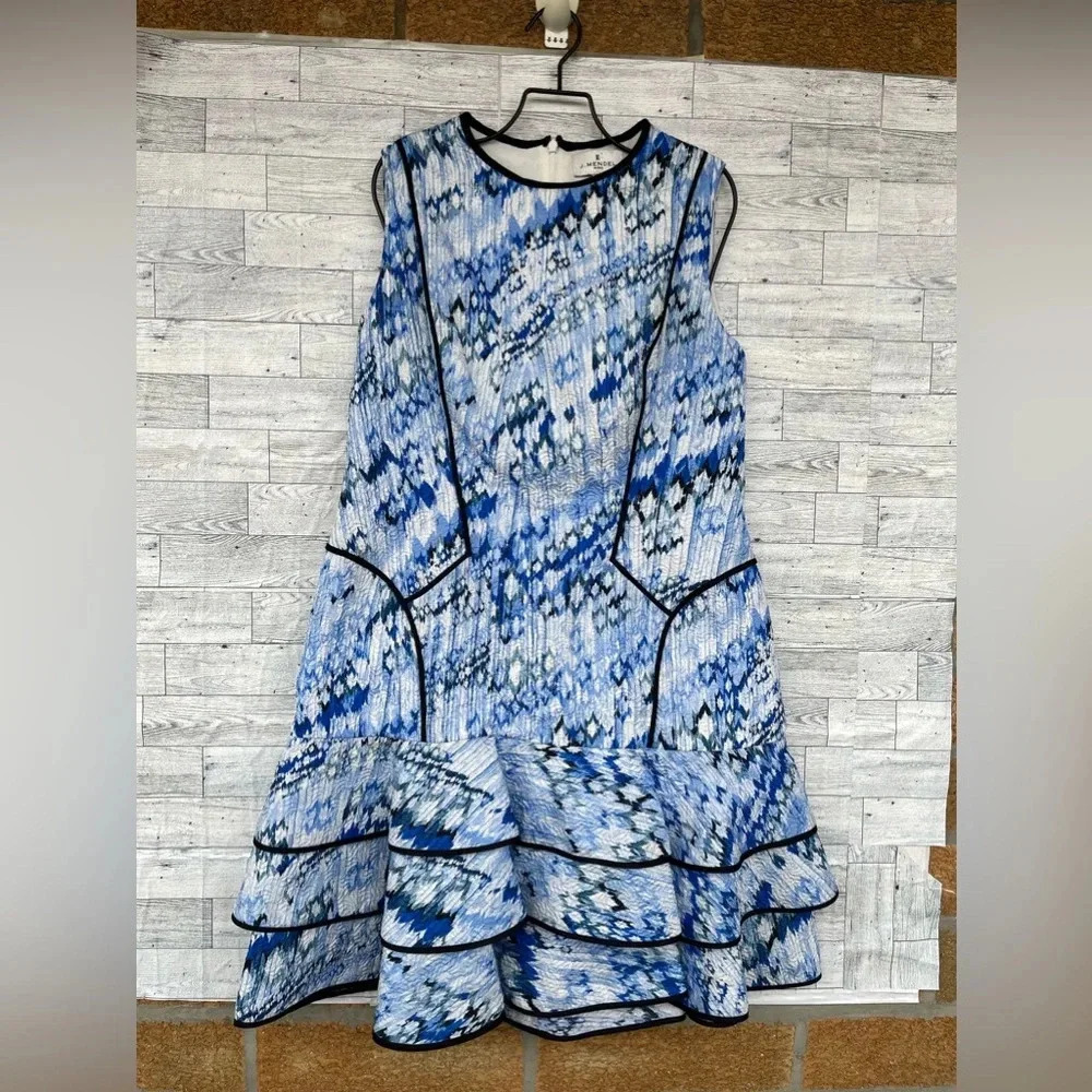 J Mendel Paris Layered Textured Dress Size 12